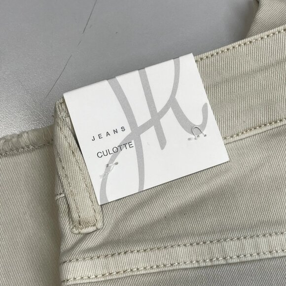 Joseph Ribkoff Women's Embellished Front Jeans Moonstone Beige Size 8 - Picture 5 of 7